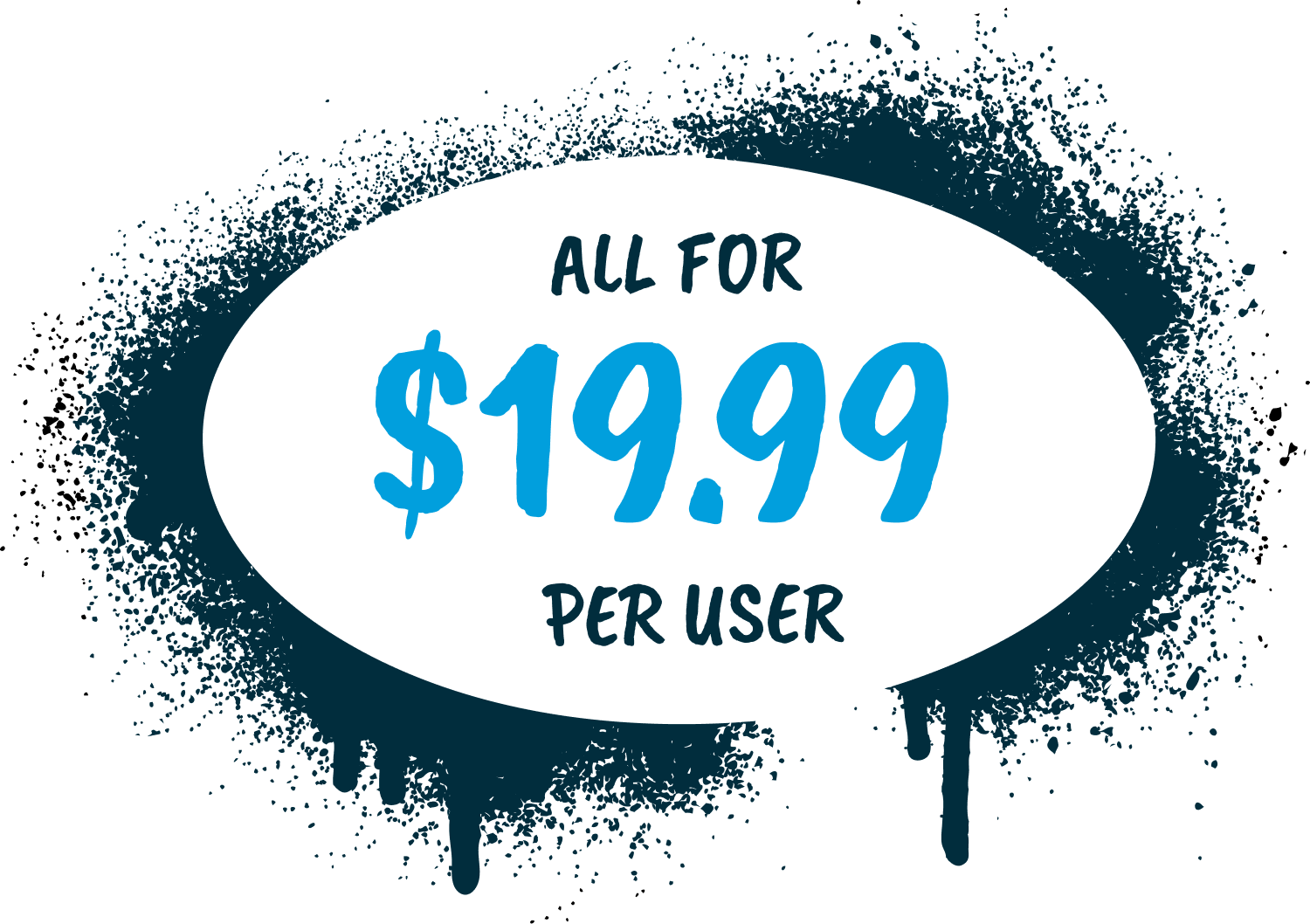 LinearCRM Monthly cost per user graphic blue