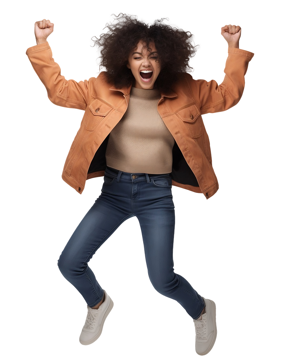 Woman Jumping for Joy about LinearCRM